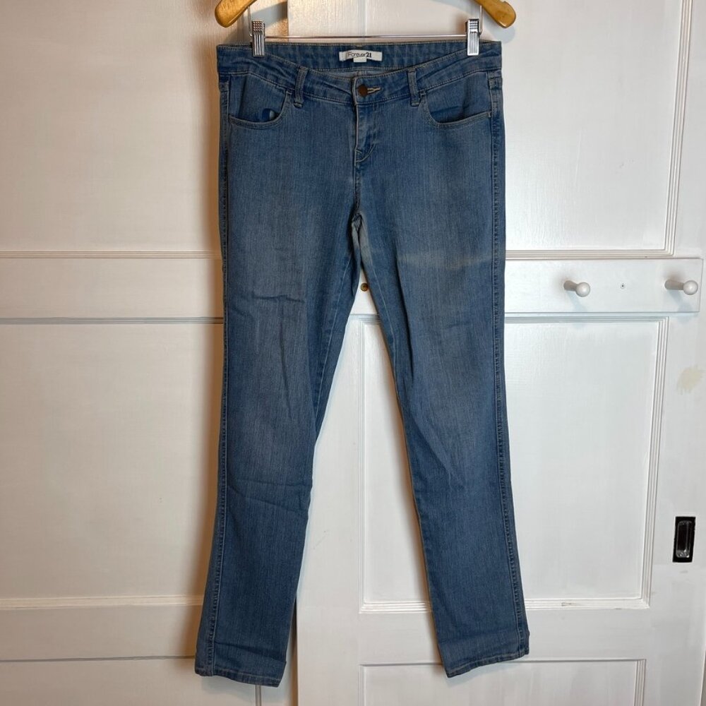 Forever 21 Low Rise Lightwash Skinny Jeans Denim